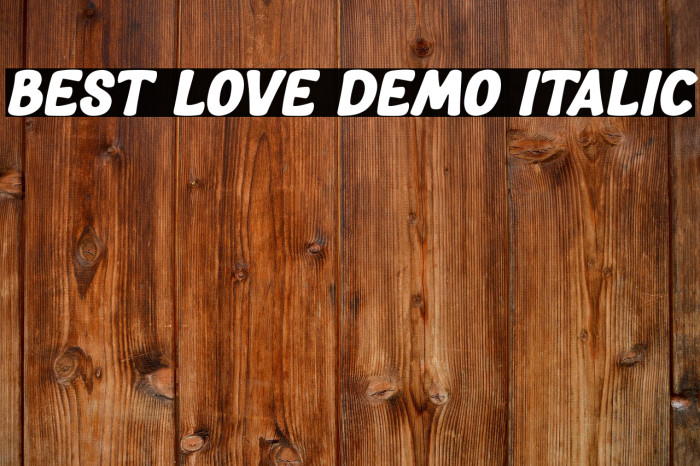 Best Love DEMO Italic Example 3