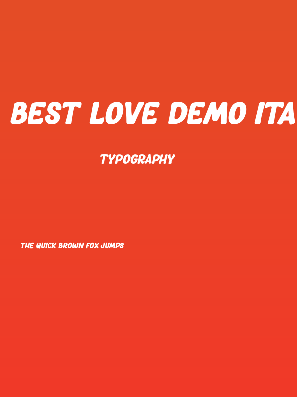 Best Love DEMO Italic Poster