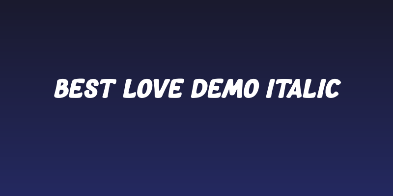 Best Love DEMO Italic Social Header