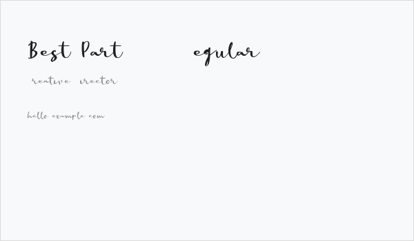 Best Part DEMO Regular Business Card