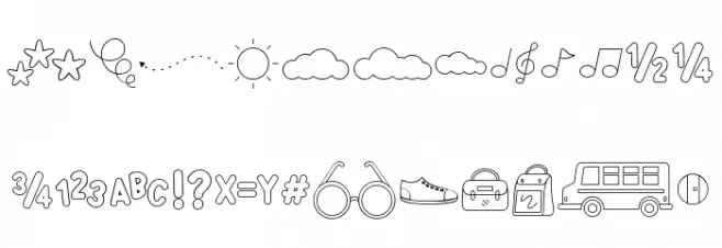 Best School Dingbat Font Litere mari