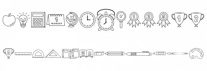 Best School Dingbat خط أحرف صغيرة