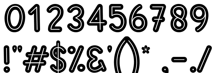 Best School Outline Font OTHER CHARS