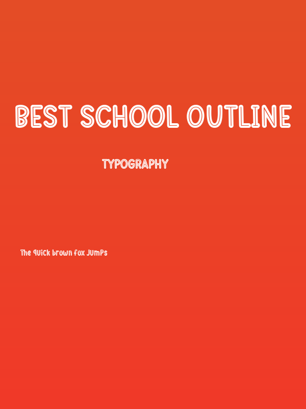 Best School Outline Poster