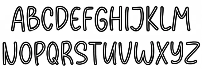Best Wishes Inline Font UPPERCASE