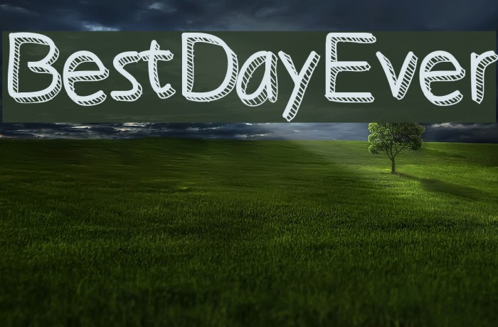 BestDayEver Font examples