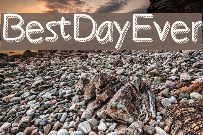BestDayEver Font examples