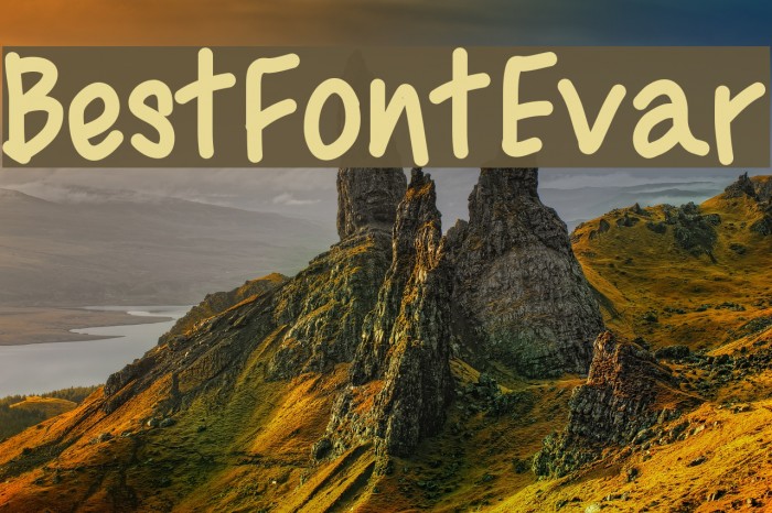 BestFontEvar Font examples