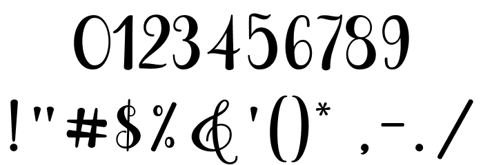 BestValentina Font OTHER CHARS