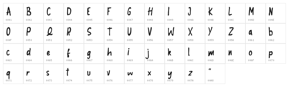 Besta Crunch FREE Character Map