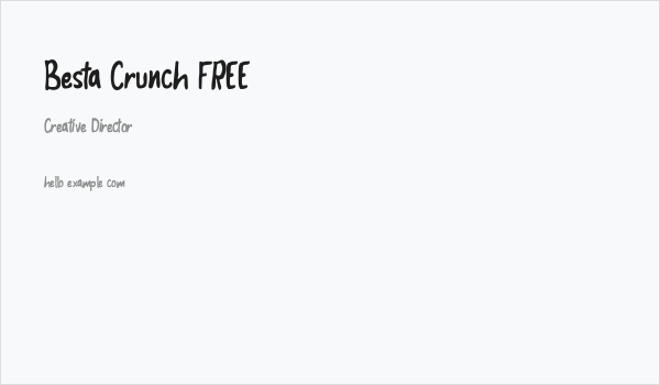 Besta Crunch FREE Business Card