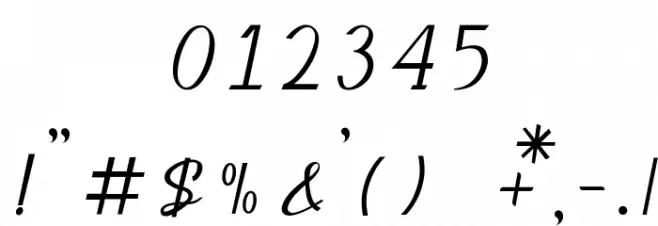 Bestalia PU Font OTHER CHARS