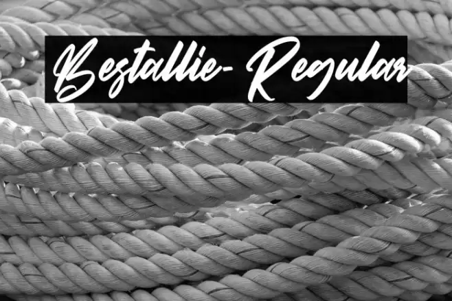 Bestallie-Regular Schriftart examples