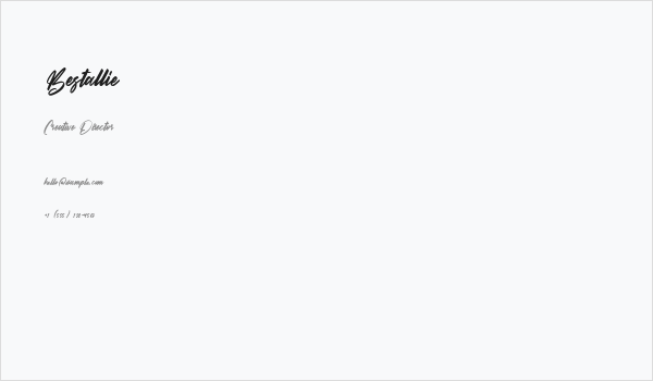 Bestallie Business Card