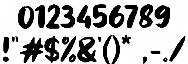 Bester Better Font OTHER CHARS