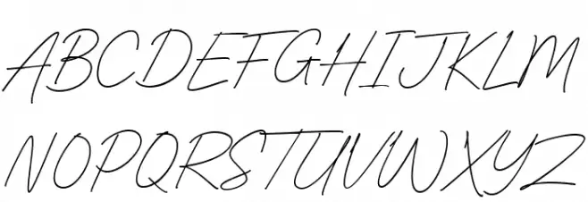 Bestfriend Signature Font UPPERCASE