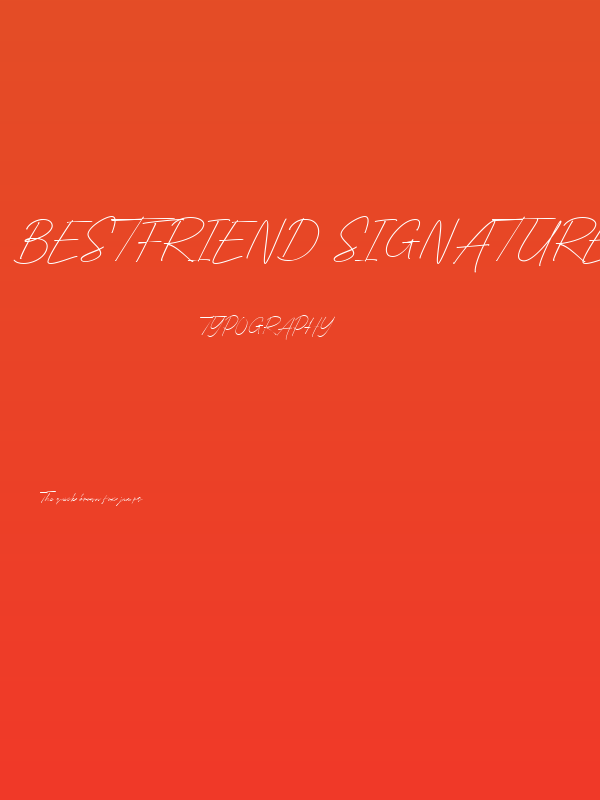 Bestfriend Signature Poster