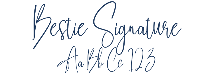 Bestie Signature Font Preview