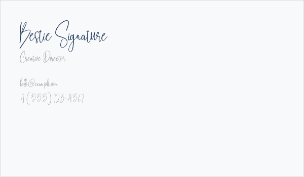 Bestie Signature Business Card