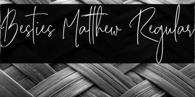 Besties Matthew Regular Font examples