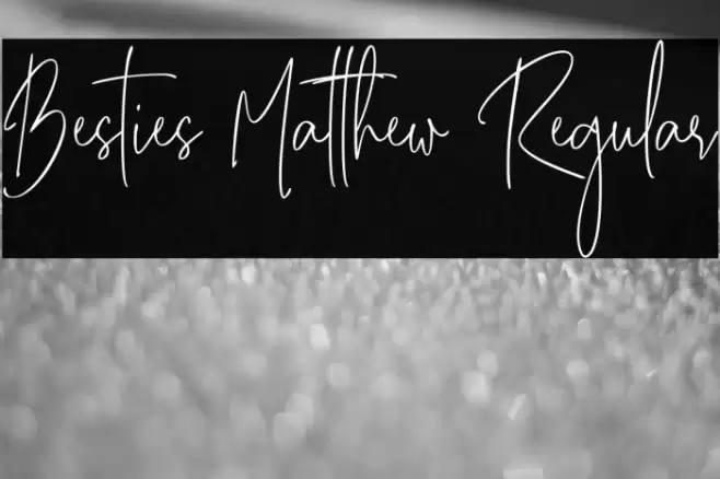 Besties Matthew Regular Font examples