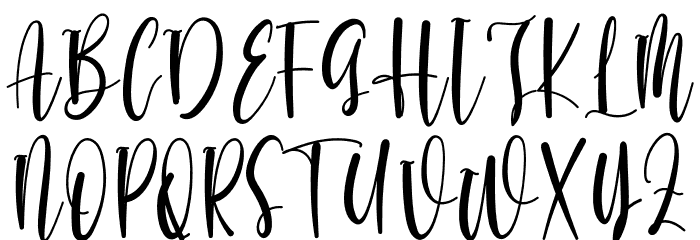 Besties Font UPPERCASE