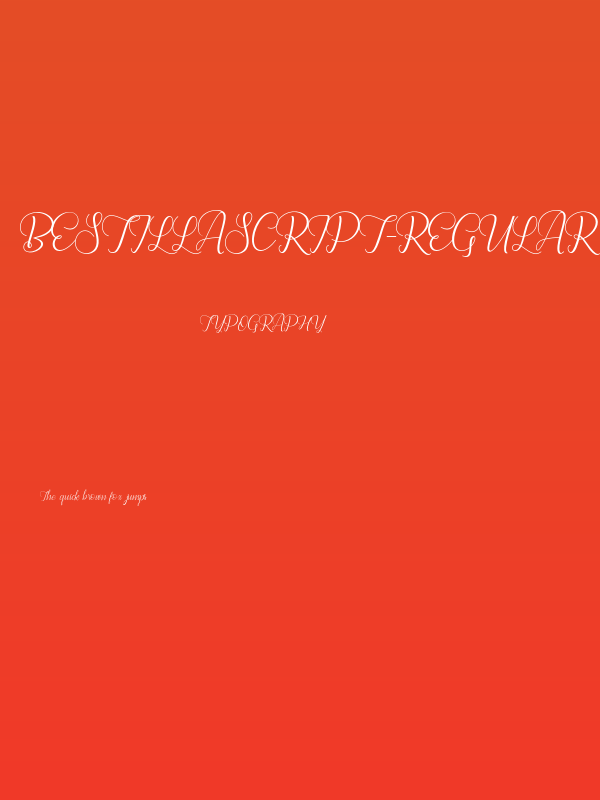 BestillaScript-Regular Poster