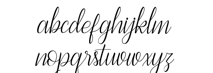 BestillaScript-Regular Font LOWERCASE