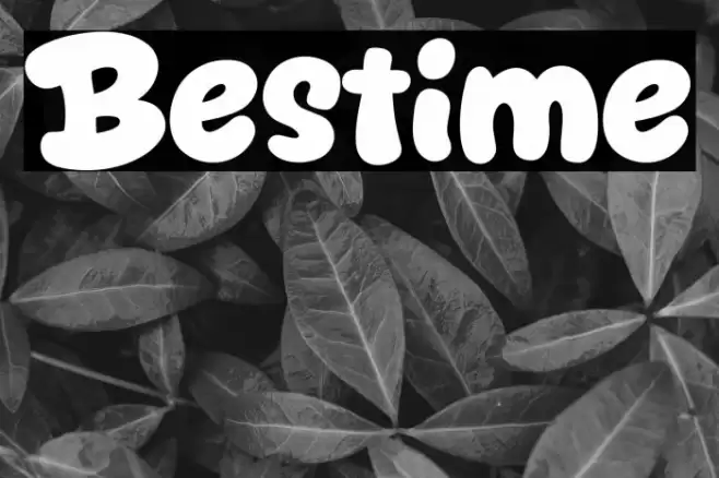 Bestime Font examples