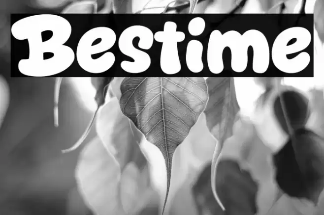 Bestime Font examples