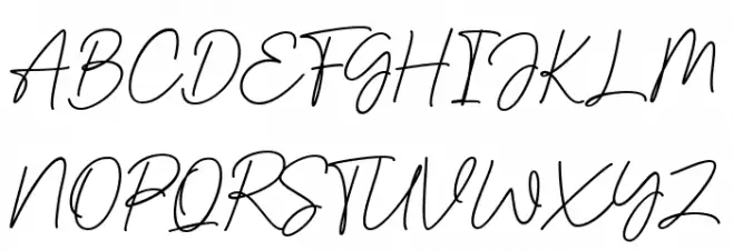 Bestina Signature फ़ॉन्ट अपरकेस