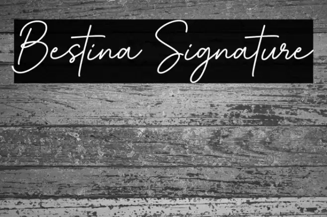 Bestina Signature フォント examples