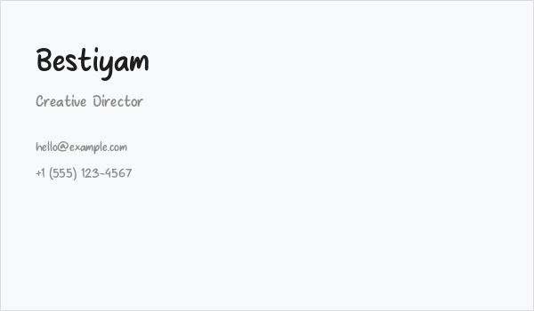 Bestiyam Business Card