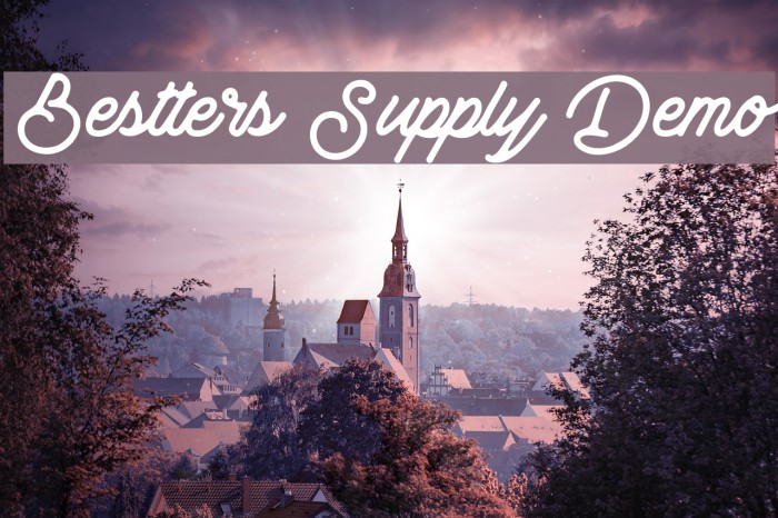 Bestters Supply Demo Font examples