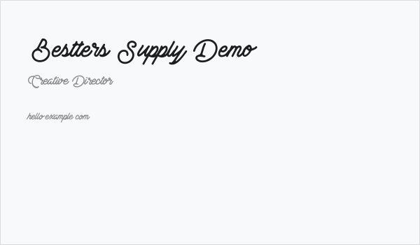 Bestters Supply Demo Business Card