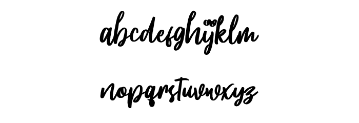 Bestvibes Font LOWERCASE