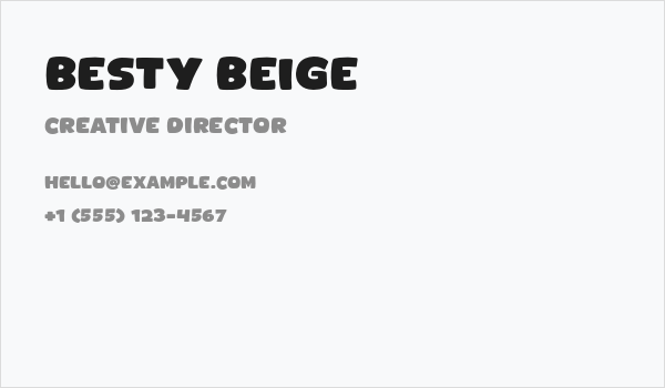 Besty Beige Business Card