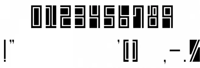 Beta Block Font OTHER CHARS