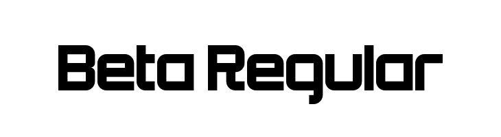 Beta Regular Font