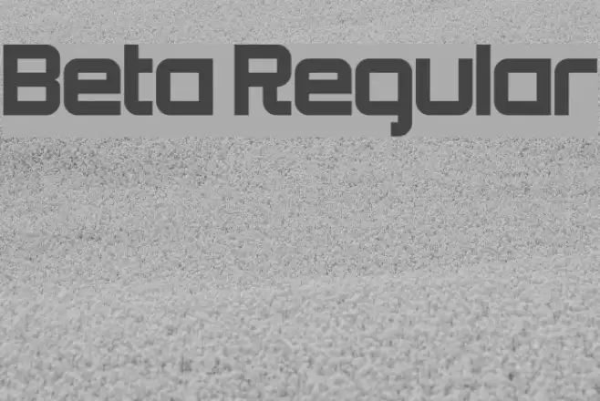 Beta Regular Font examples
