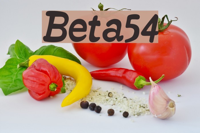 Beta54 Font examples