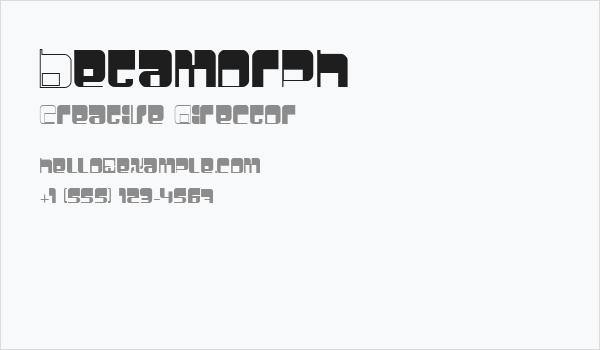 Betamorph Business Card