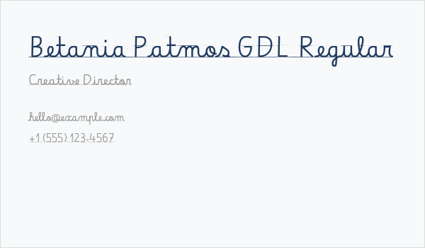 Betania Patmos GDL Regular Business Card