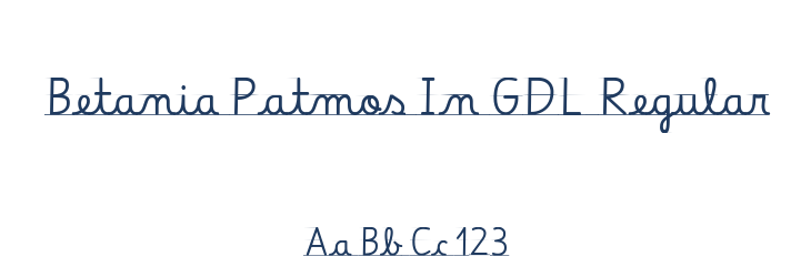 Betania Patmos In GDL Regular Font Preview