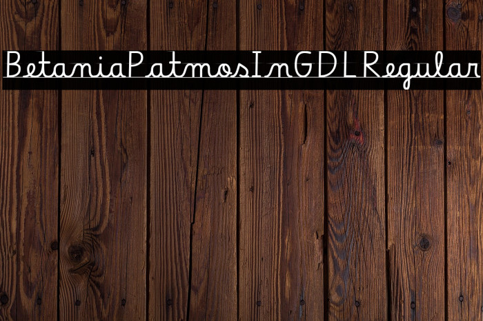 Betania Patmos In GDL Regular Example 3