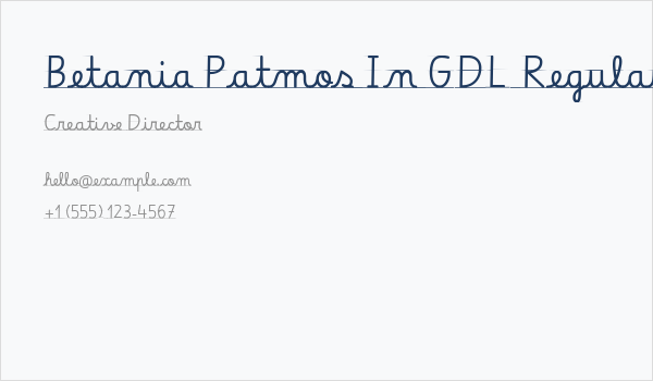 Betania Patmos In GDL Regular Business Card