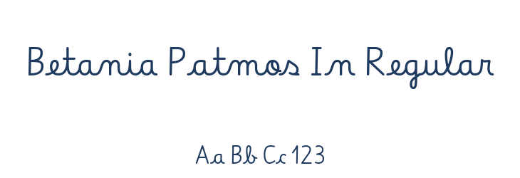 Betania Patmos In Regular Font Preview