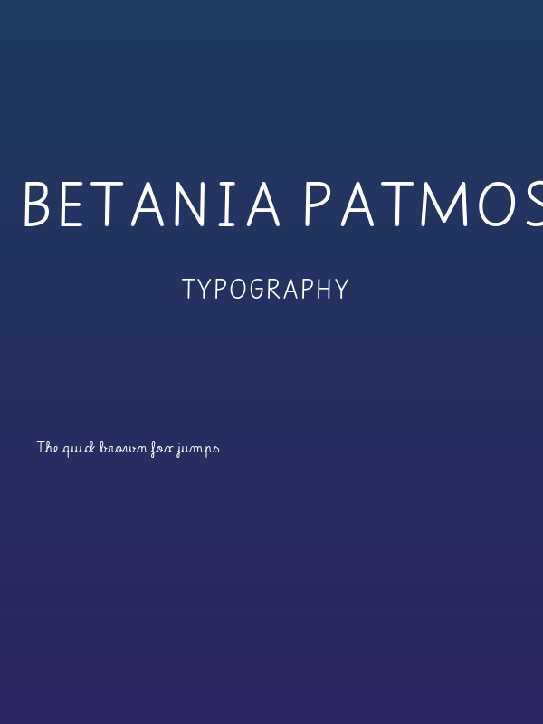 Betania Patmos Regular Poster