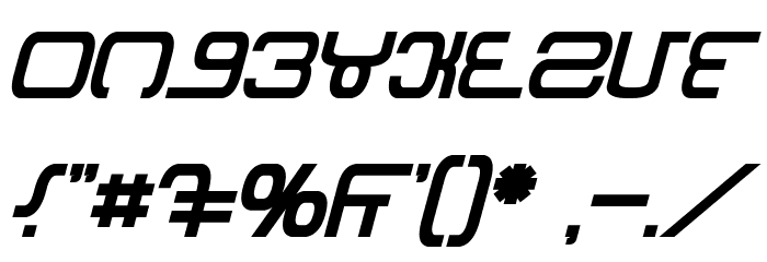 Betazed Bold Italic Font OTHER CHARS