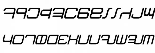 Betazed Italic Шрифта ВЕРХНИЙ